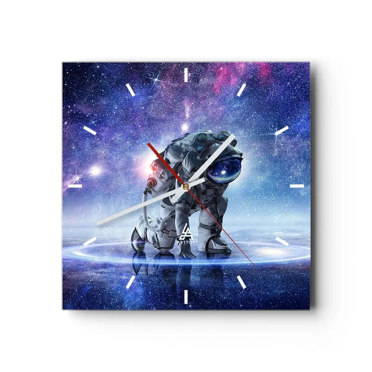 Relógio de parede - Relógio em vidro - Céu estrelado acima de mim - 40x40 cm