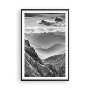 Pôster com moldura preta - Até ao horizonte - 61x91 cm