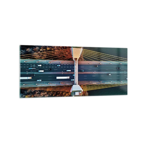 Quadro em vidro - Além das águas, além das florestas - 120x50 cm