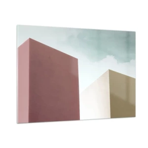 Quadro em vidro - A geometria de um verão ensolarado - 100x70 cm