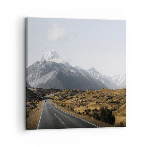 Quadro em tela - O caminho para o coração das montanhas - 70x70 cm