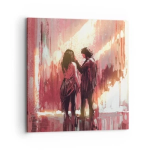 Quadro em tela - O eterno espetáculo do amor - 70x70 cm