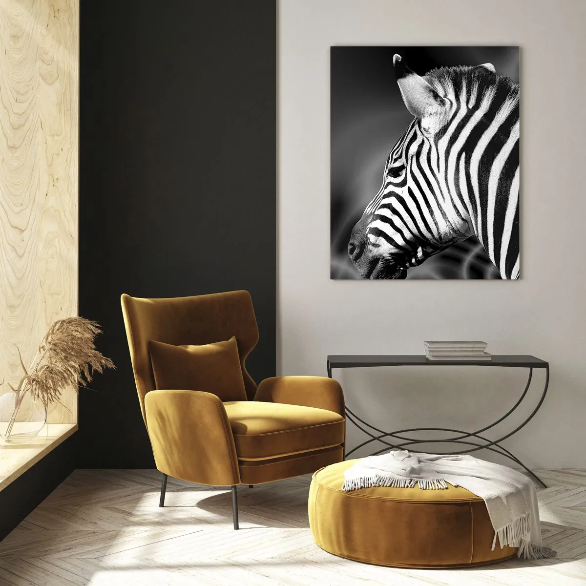 Quadro em vidro - O branco é branco e o preto é preto - 50x70 cm