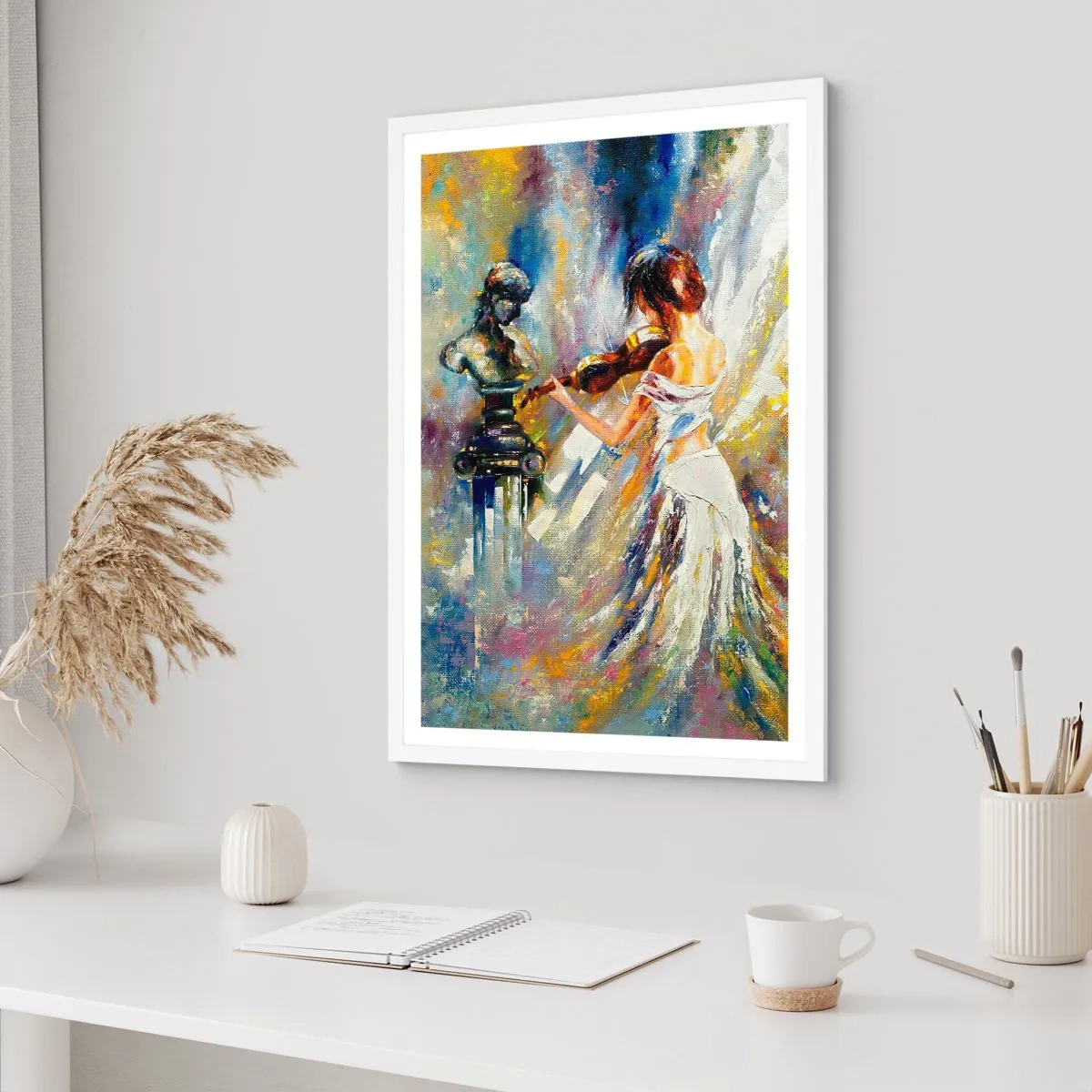 Pôster em moldura branca - Ożywić uczuciem - 70x100 cm