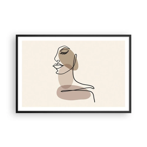 Pôster com moldura preta - Uma certa linha de beleza - 91x61 cm