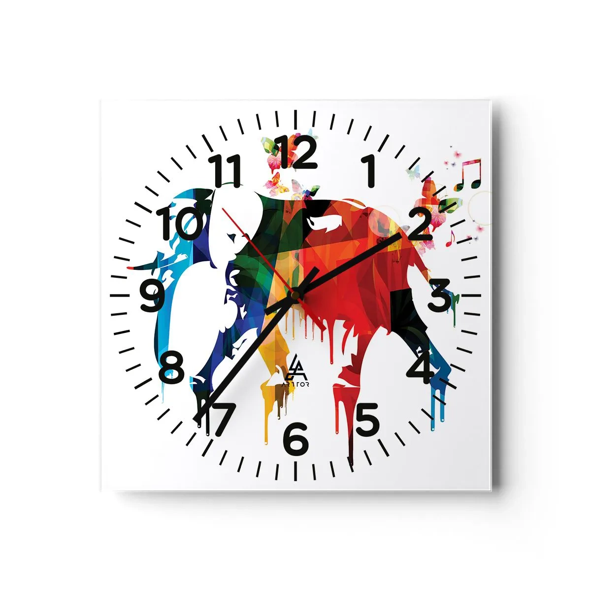 Relógio de parede - Relógio em vidro - Todos podem dançar - 40x40 cm