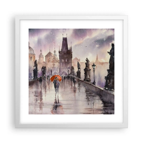 Pôster em moldura branca - Pessoas não mudam - 40x40 cm