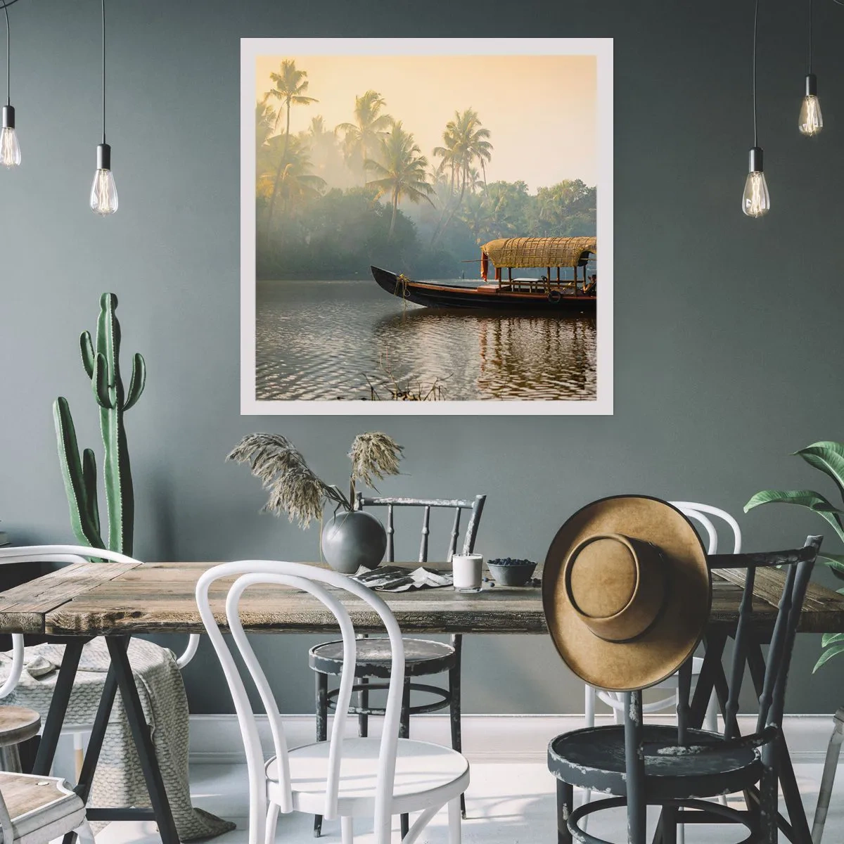 Pôster - Casa no rio - 50x50 cm