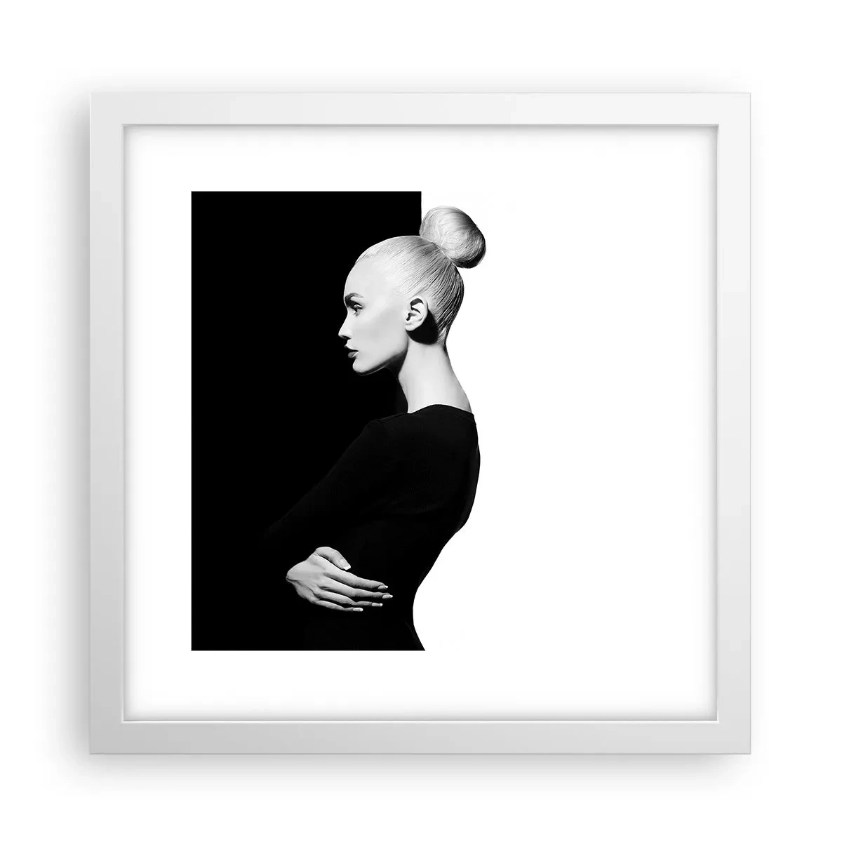 Pôster em moldura branca - Simplesmente mulher - 30x30 cm