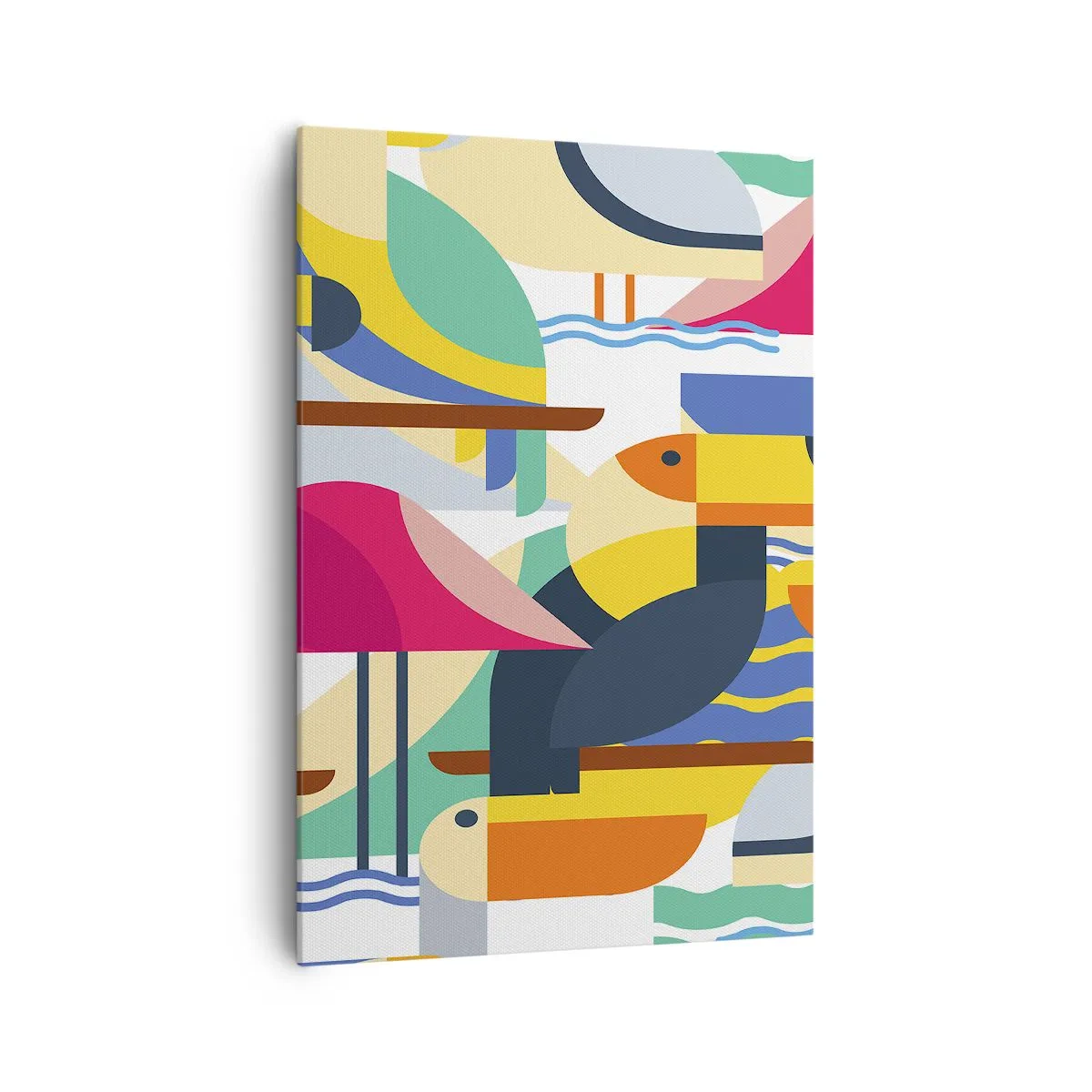 Quadro em tela - A festa dos pássaros - 70x100 cm