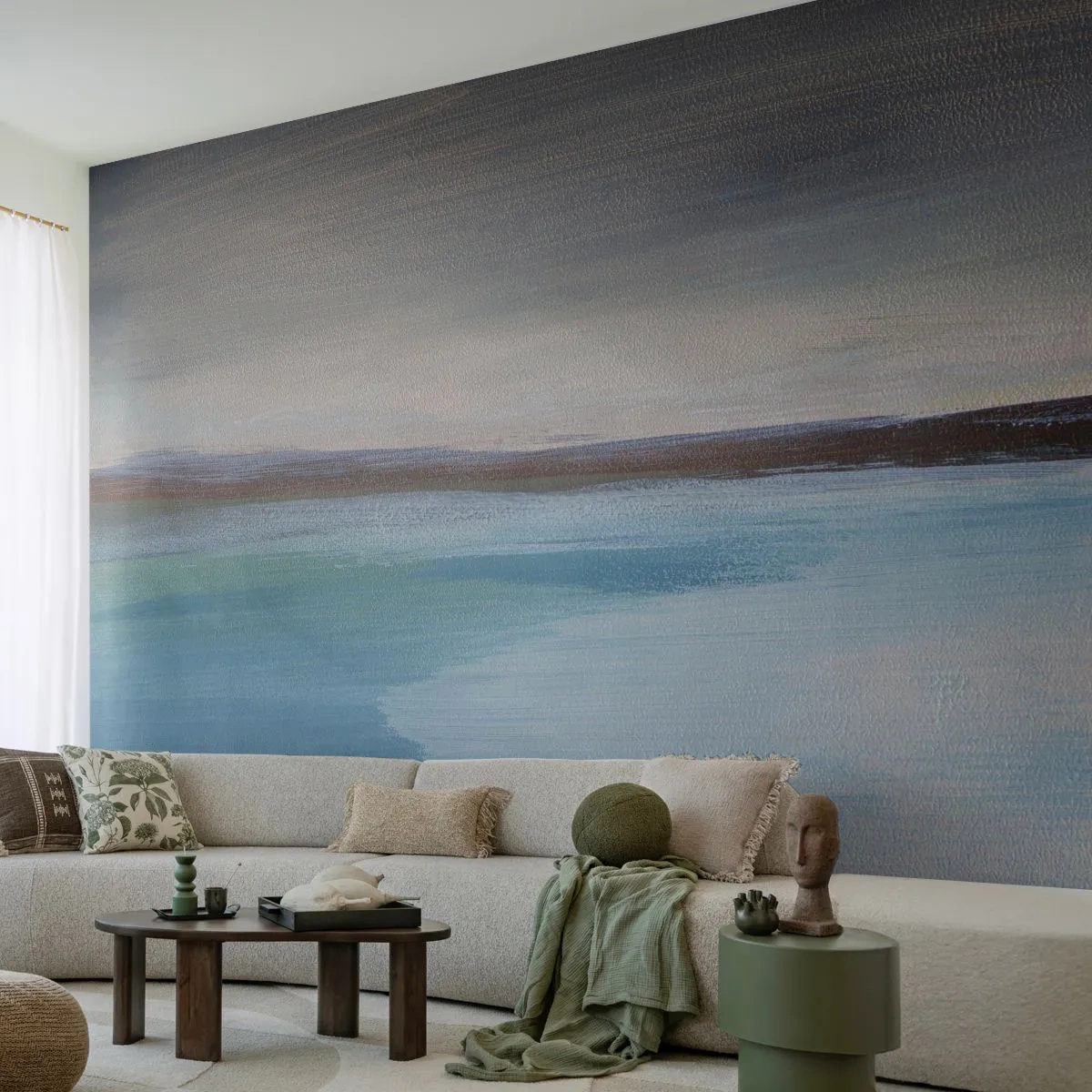Papel de Parede Premium Sand - Paisagem horizontal - Mar, Pedaço, Praia - 350x256 cm