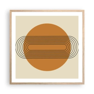 Pôster com moldura de carvalho claro - O plano perfeito - 60x60 cm