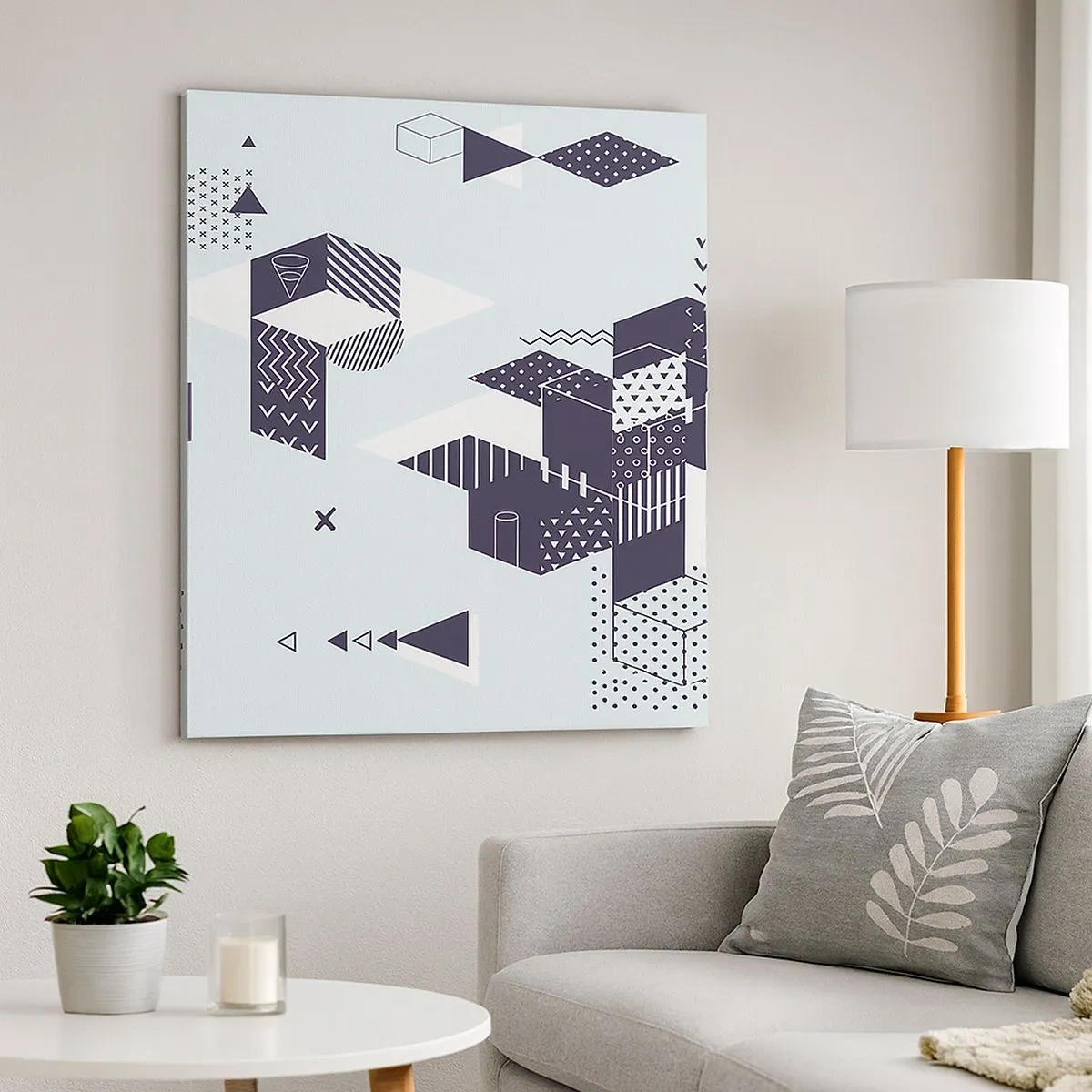 Quadro em tela - Na alma de um matemático - 30x30 cm