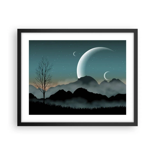 Pôster com moldura preta - Carnaval de uma noite estrelada - 50x40 cm