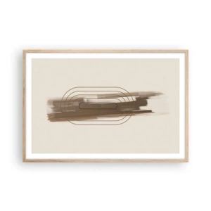 Pôster com moldura de carvalho claro - Um sopro de cinza - 91x61 cm