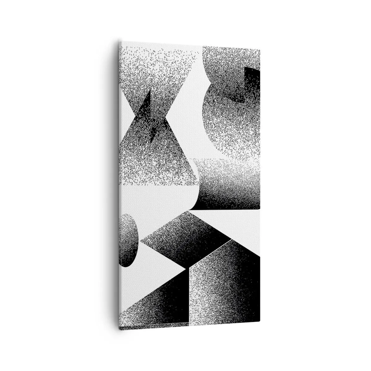 Quadro em tela - Ângulos e ovais - 55x100 cm