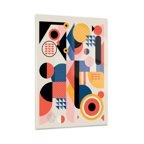 Quadro em vidro - Composição: brincar - 50x70 cm