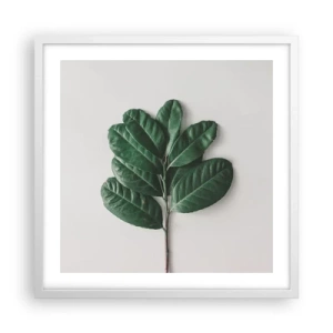 Pôster em moldura branca - Desenho da própria natureza - 50x50 cm