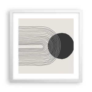 Pôster em moldura branca - Tremores e confiança - 40x40 cm