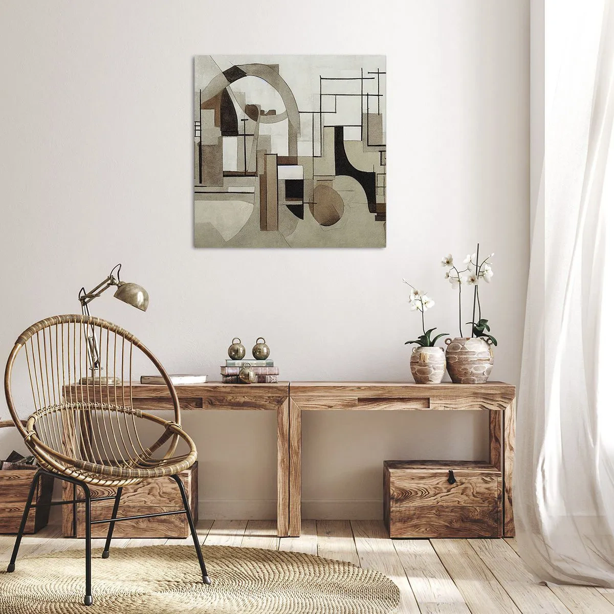 Quadro em tela - Paisagem urbana 2.0 - 60x60 cm