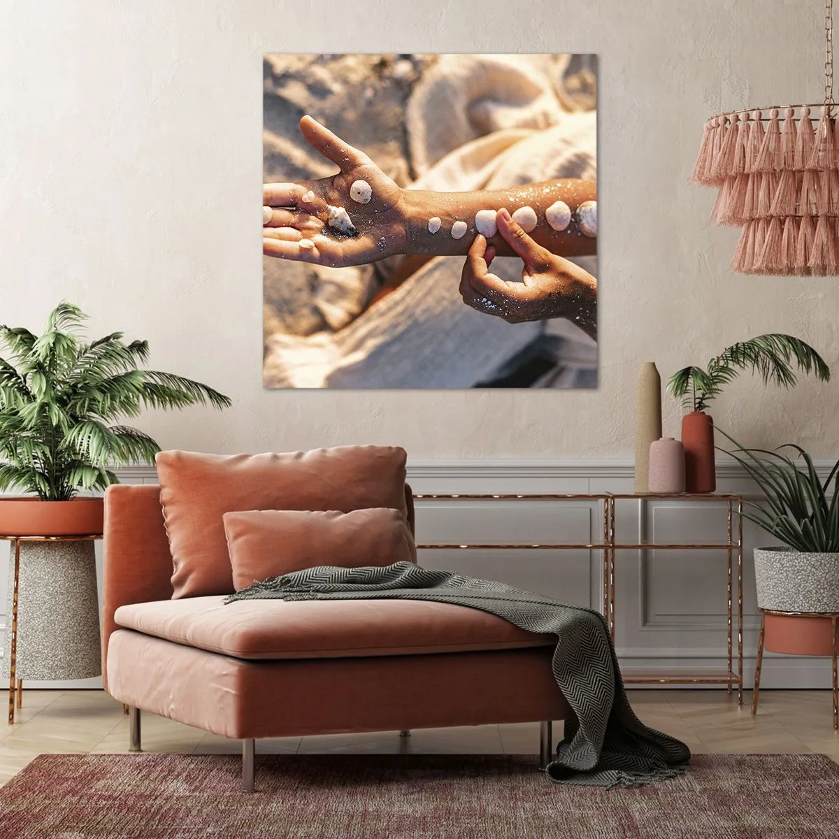Quadro em tela - Beleza na ponta dos dedos - 60x60 cm