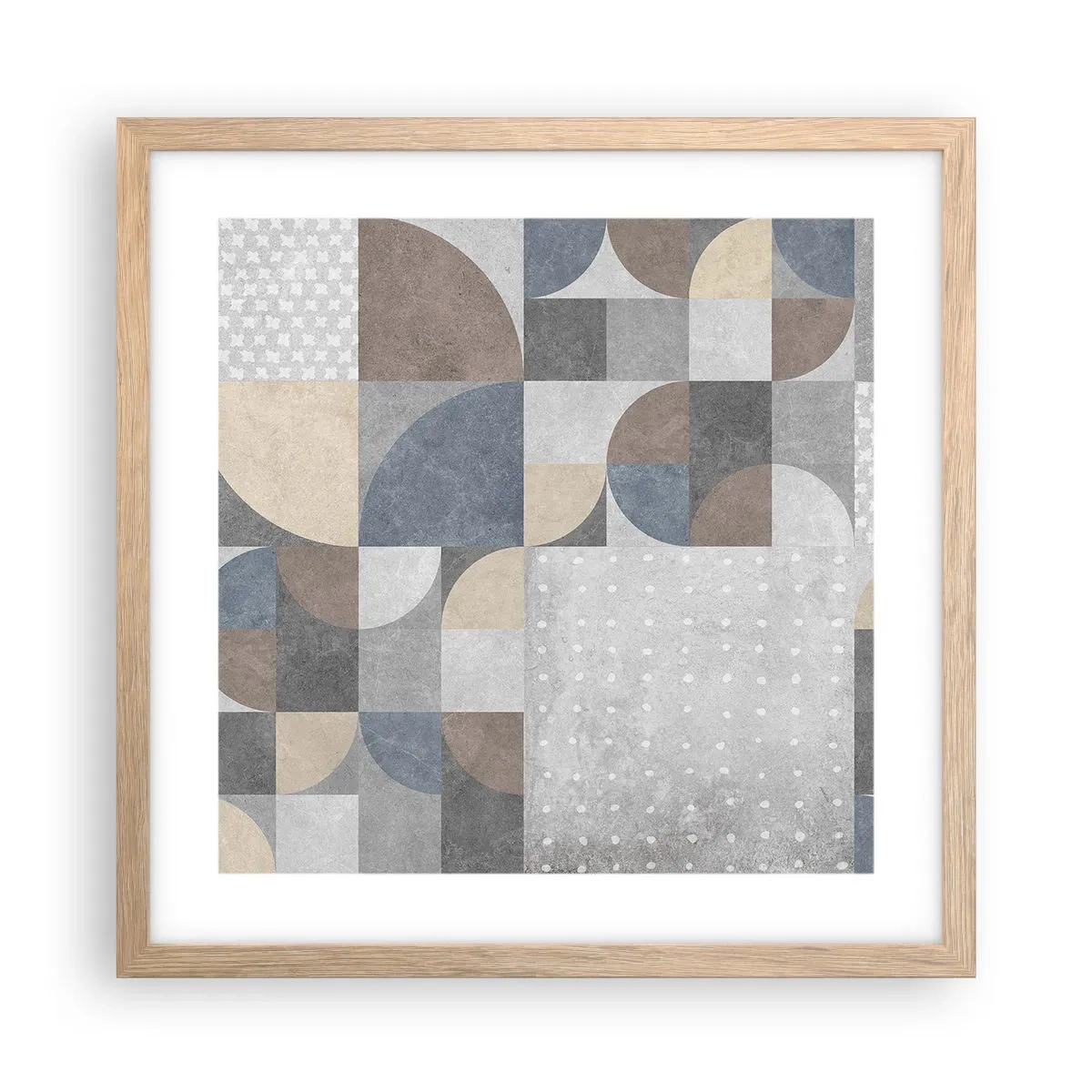 Pôster com moldura de carvalho claro - Fantasia cerâmica - 40x40 cm