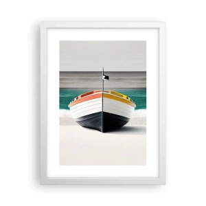 Pôster em moldura branca - No seu lugar - 30x40 cm