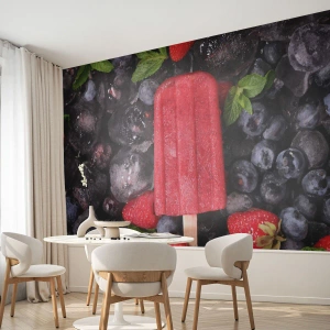 Papel de Parede Autocolante Deluxe Sticker - O sabor de um verão quente - Sorvete, Fruta, Saúde - 150x105 cm