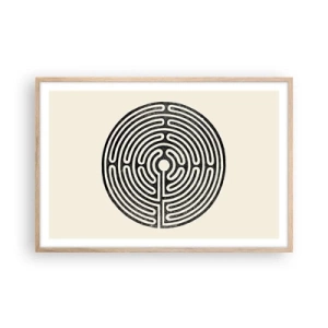 Pôster com moldura de carvalho claro - Ordem misteriosa - 91x61 cm