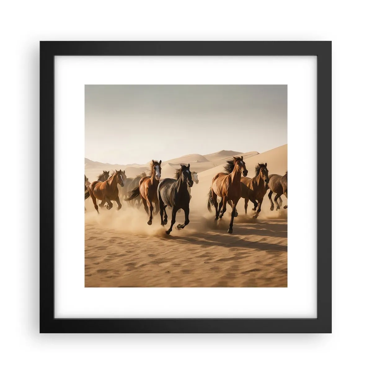 Pôster com moldura preta - Livre como o vento - 30x30 cm