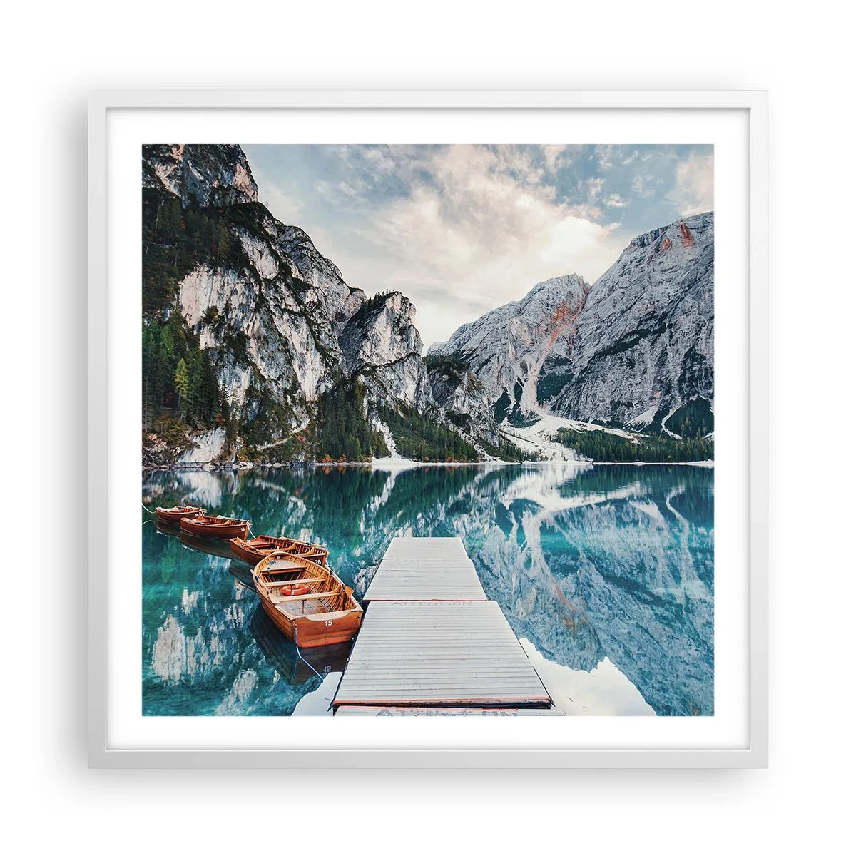 Pôster em moldura branca - Vamos mostrar-lhe a beleza - 60x60 cm