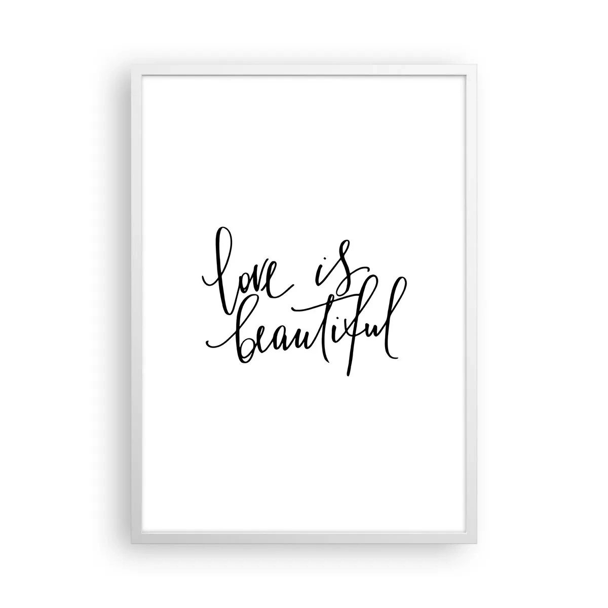 Pôster em moldura branca - Leia e repita - 50x70 cm