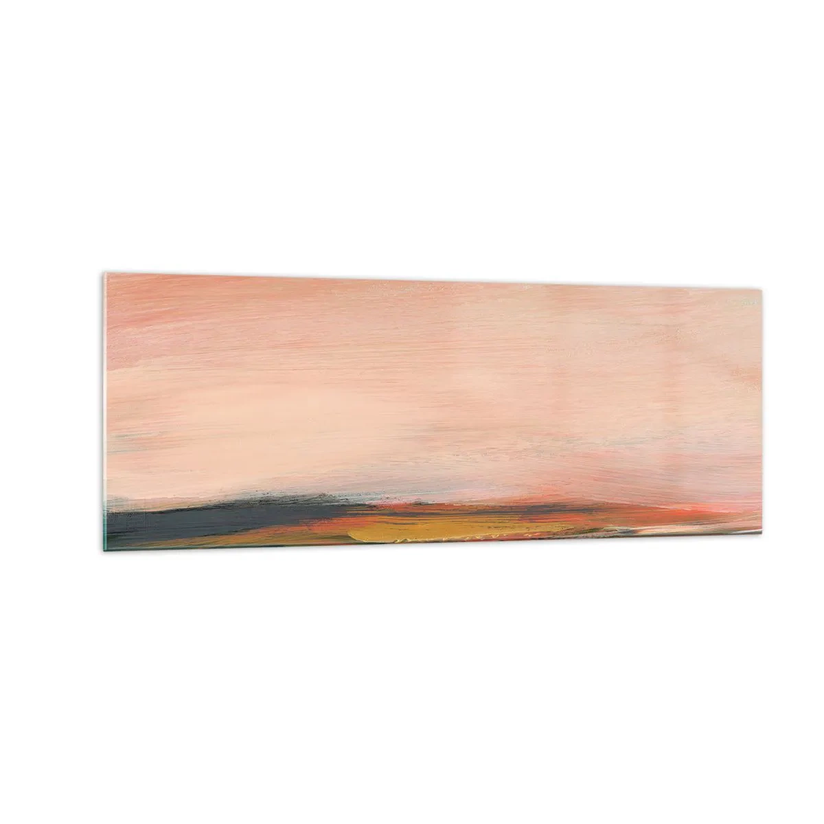 Quadro em vidro - Em tons rosa - 140x50 cm