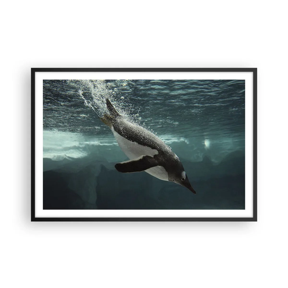 Pôster com moldura preta - Bem-vindo ao meu mundo - 91x61 cm