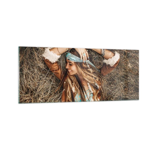 Quadro em vidro - A caminho do verão do amor - 100x40 cm