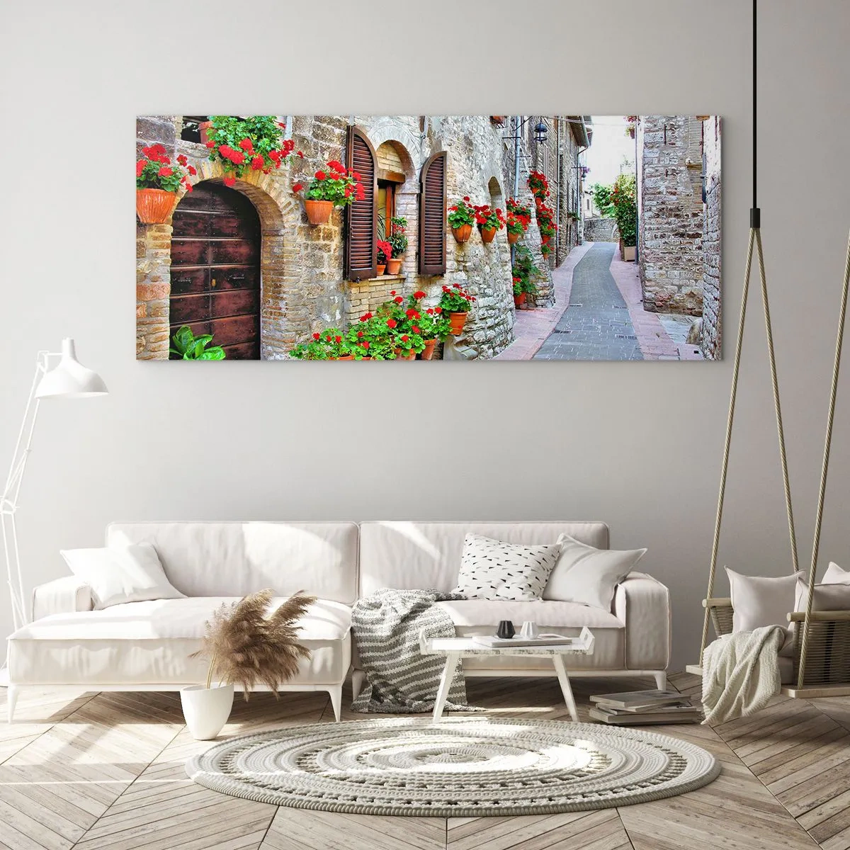 Quadro em vidro - Vibrações italianas - 100x40 cm