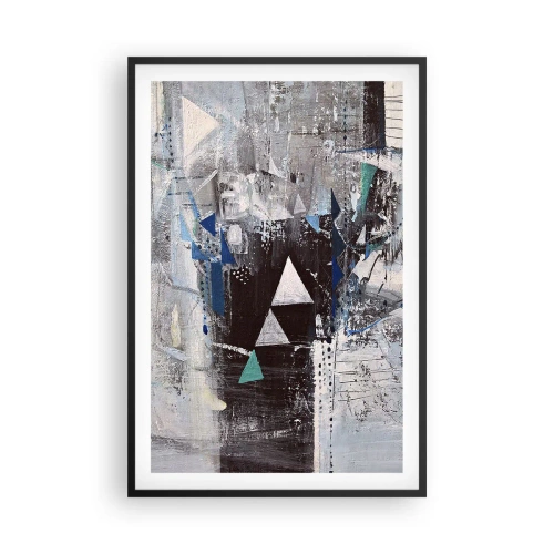 Pôster com moldura preta - A ordem superior dos triângulos - 61x91 cm