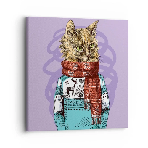 Quadro em tela - Gato não só de botas - 30x30 cm