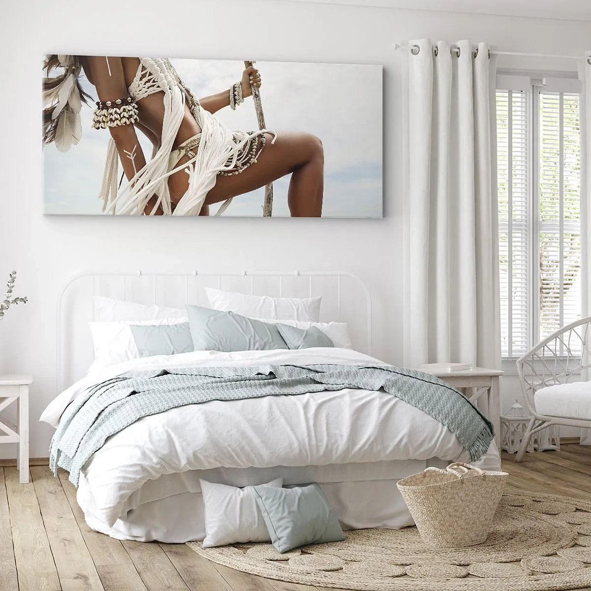 Quadro em tela - Sacerdotisa do Sol - 100x40 cm