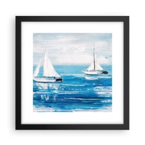 Pôster com moldura preta - Com um amigo ao meu lado - 30x30 cm