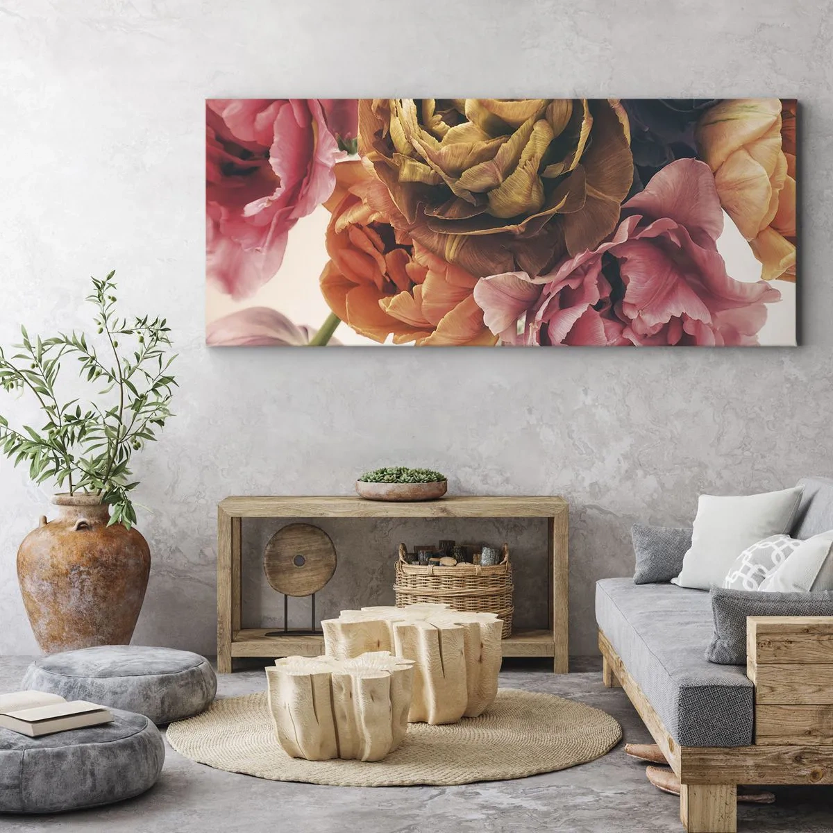 Quadro em tela - Celebração da vida - 140x50 cm
