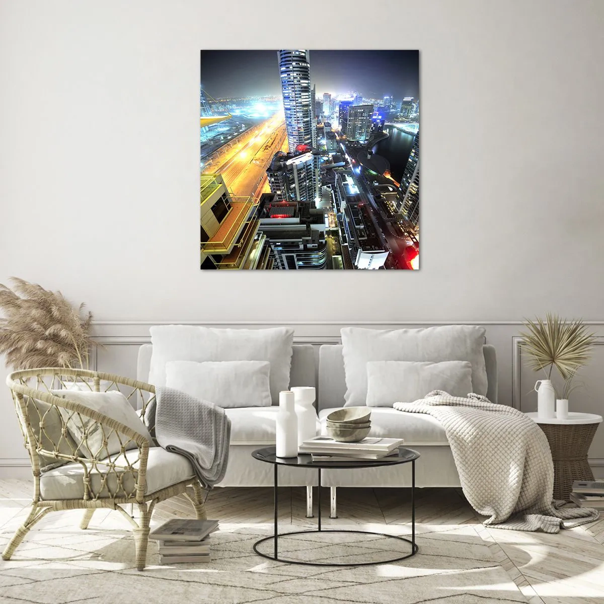 Quadro em vidro - Milagre no deserto - 60x60 cm