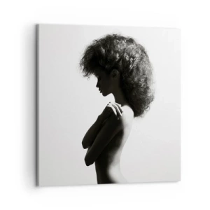 Quadro em tela - Como uma flor em um caule fino - 60x60 cm