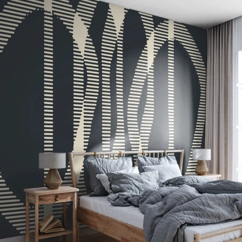 Papel de Parede Premium Canvas - Uma tentativa de quebrar a escuridão - Abstração, Pedaço, Padrão Moderno - 250x175 cm