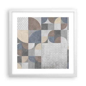 Pôster em moldura branca - Fantasia cerâmica - 40x40 cm