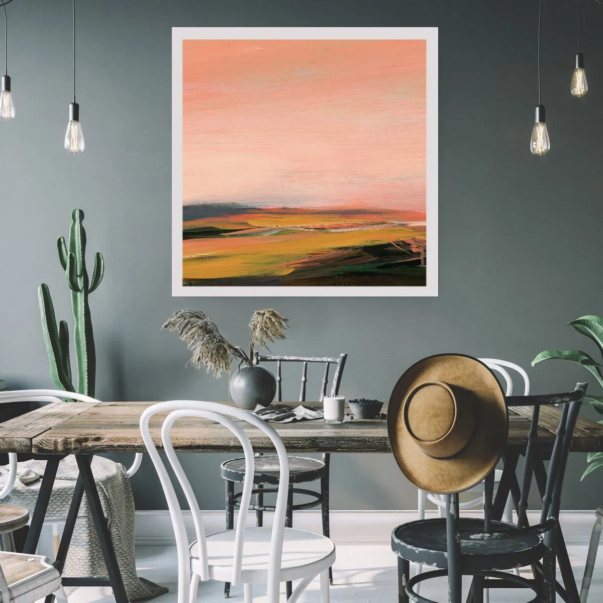 Pôster - Em tons rosa - 30x30 cm