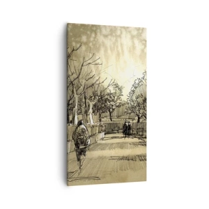 Quadro em tela - Um momento capturado por uma pena - 55x100 cm