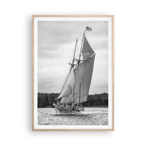 Pôster com moldura de carvalho claro - Irmãos do vento - 70x100 cm