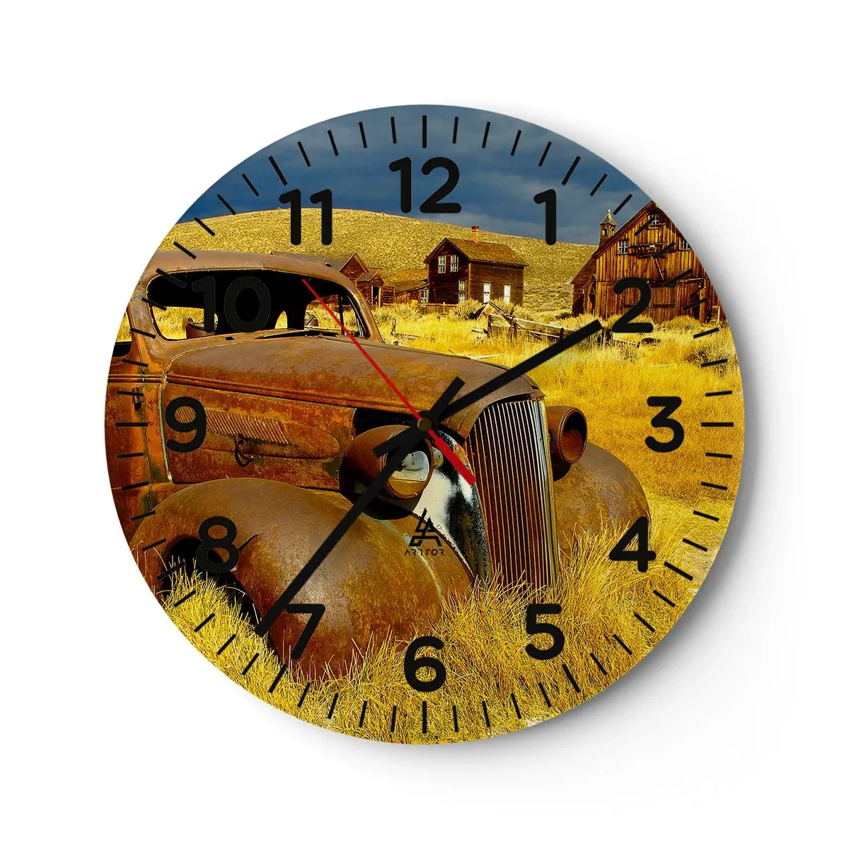Relógio de parede - Relógio em vidro - Um merecido descanso - 40x40 cm