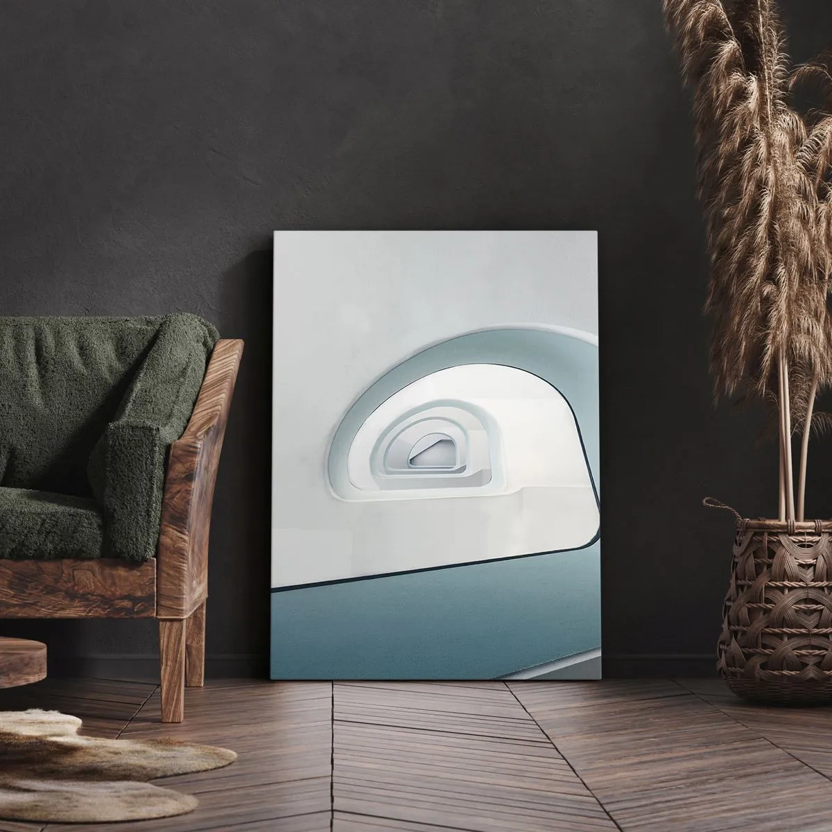 Quadro em tela - Para o fundo do azul - 50x70 cm